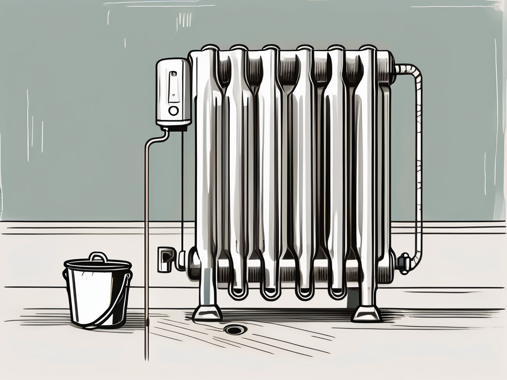 A radiator with visible air valves