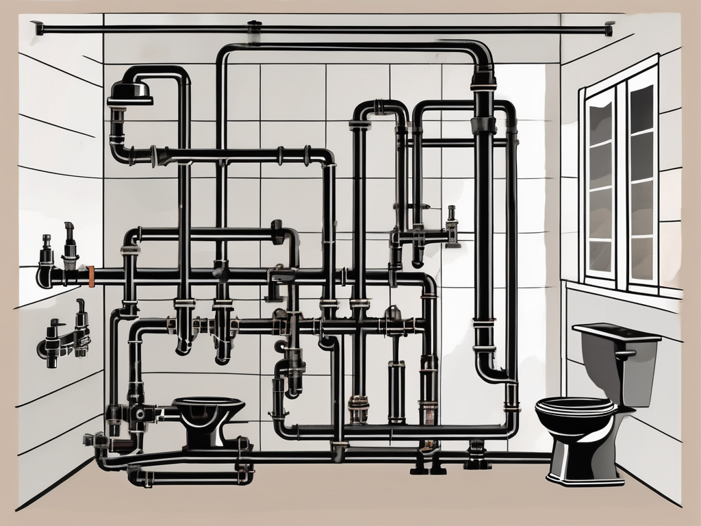 An old house with visible plumbing systems