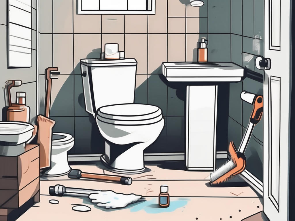 A bathroom scene with a new toilet next to old one
